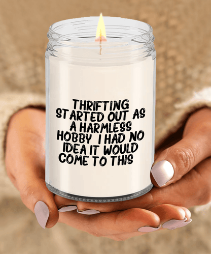 Thrifting Delight, Gifts for Friends, Thrifting Enthusiasts, Birthday, Holidays, Special Occasions, Quote Inspired Scented Soy Candle - Mallard Moon Gift Shop