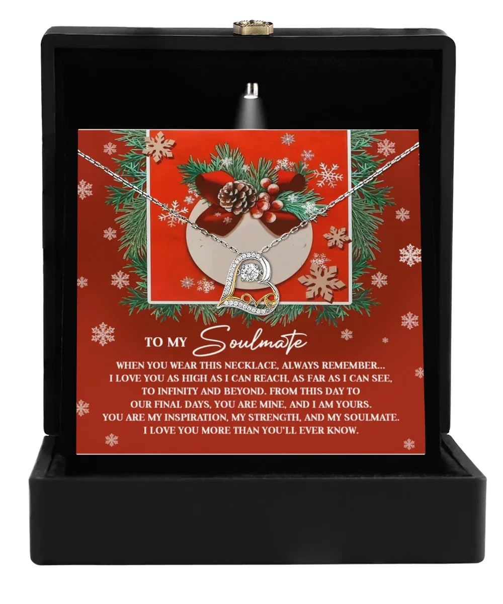 Soulmate Romantic Gift - I Am Yours - Love Dancing Heart Pendant Necklace