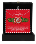 Daughter Christmas Present - Be A Champion - Love Dancing Heart Pendant Necklace