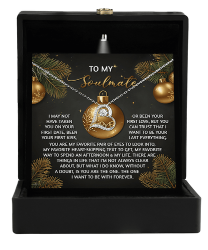 To My Soulmate Without A Doubt You Are The One Christmas Anniversary Heart Pendant Necklace for Wife Girlfriend Jewelry - Mallard Moon Gift Shop