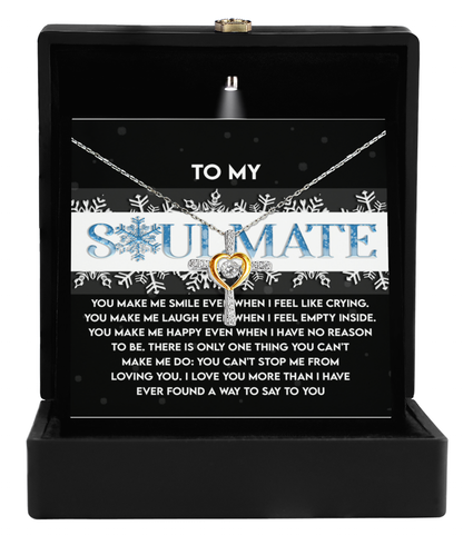 Soulmate, Wife, Girlfriend Romantic Gift - Loving You - Dancing Cross Pendant Necklace - Mallard Moon Gift Shop