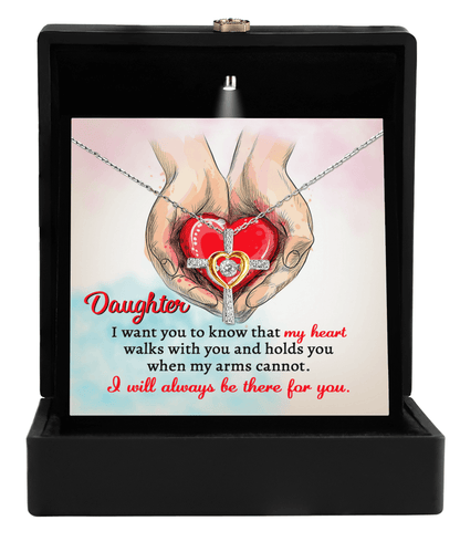 Gift for Daughter- I Will Always Be There Cross Pendant Necklace - Mallard Moon Gift Shop