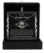 Bride Wedding Day Gift - My True Love - Love Dancing Heart Pendant Necklace