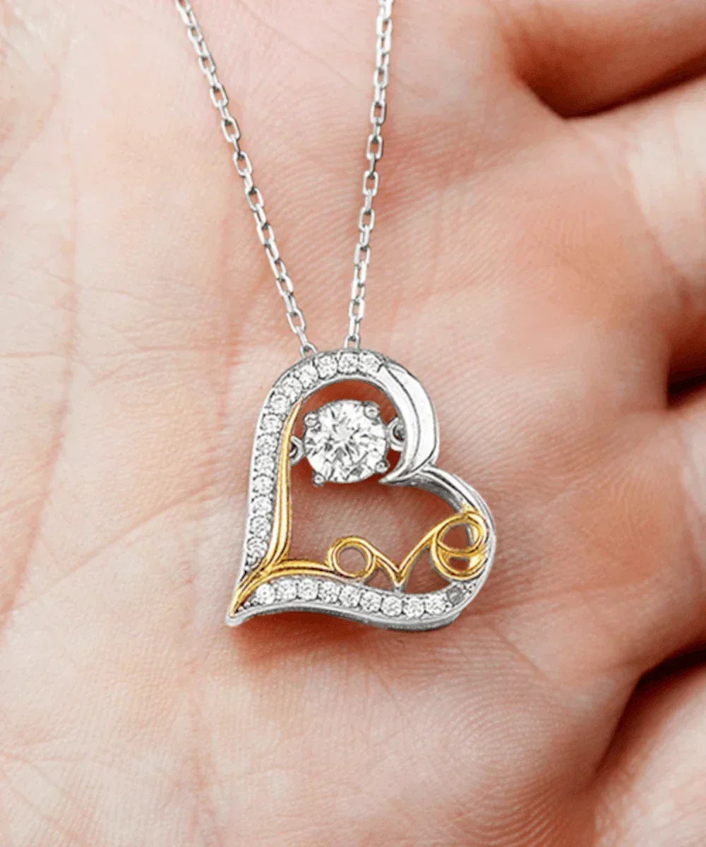 Apology Gift for Girlfriend, Wife, Soulmate - I’m Truly Sorry - Love Dancing Heart Pendant Necklace