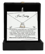 Apology Gift for Girlfriend, Wife, Soulmate - I'm Sorry, Forgive Me for the Pain I Caused You - Love Heart Pendant Necklace