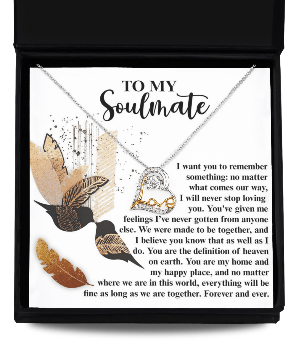 Gift for Soulmate - Given Me Feelings - Love Dancing Heart Pendant Necklace - Mallard Moon Gift Shop