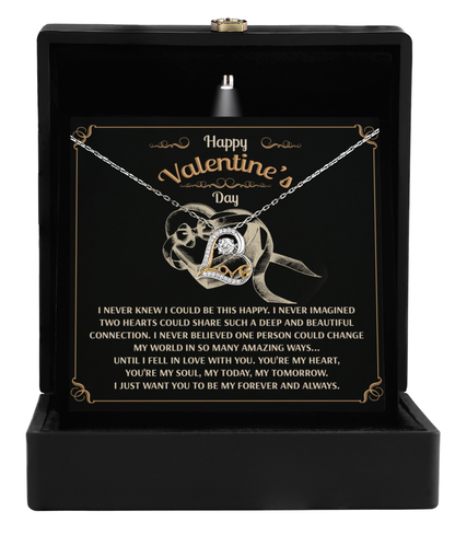 You’re My Forever - Love Dancing Heart Necklace - A Timeless Expression of Love for Your Soulmate - Heartfelt Gift for Valentine's Day - Mallard Moon Gift Shop