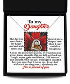 Daughter Birthday, Graduation, Christmas Inspirational Gift - A Deeper Love - Love Dancing Heart Pendant Necklace