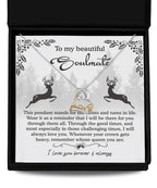 To My Beautiful Soulmate I Will Be There For You Christmas Anniversary Heart Pendant Necklace for Wife Girlfriend Jewelry