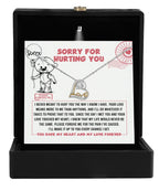 Apology Gift for Girlfriend, Wife, Soulmate - Sorry, Every Chance - Love Dancing Heart Pendant Necklace