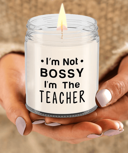 Gift for Teacher - I'm Not Bossy - Scented Soy Candle - Mallard Moon Gift Shop