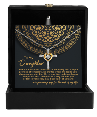 Daughter Gift for Birthday, Christmas, Graduation Beautiful Reflection Cross Pendant Necklace - Mallard Moon Gift Shop