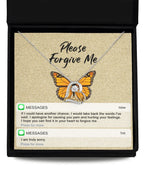 Apology Gift for Girlfriend, Wife, Soulmate - Sorry, In Your Heart - Love Heart Pendant Necklace