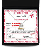Cupid’s Official Love Report - Love Dancing Heart Necklace – A Fun and Heartfelt Valentine’s Day Gift