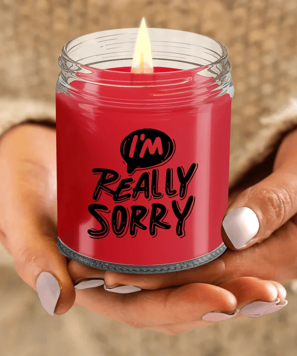 Apology Candle Gift - “I’m Really Sorry” – 9oz Hand-Poured Soy Candle with Comforting Scents | Thoughtful Forgiveness Gift