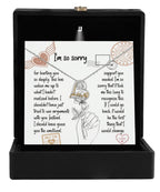 Apology Gift for Girlfriend, Wife, Soulmate, Emotional Support - Love Dancing Heart Pendant Necklace