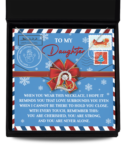 Daughter Christmas Present - Remember This - Love Dancing Heart Pendant Necklace - Mallard Moon Gift Shop