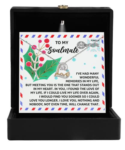 Gift for Soulmate - Love You Longer - Love Dancing Heart Pendant Necklace - Mallard Moon Gift Shop