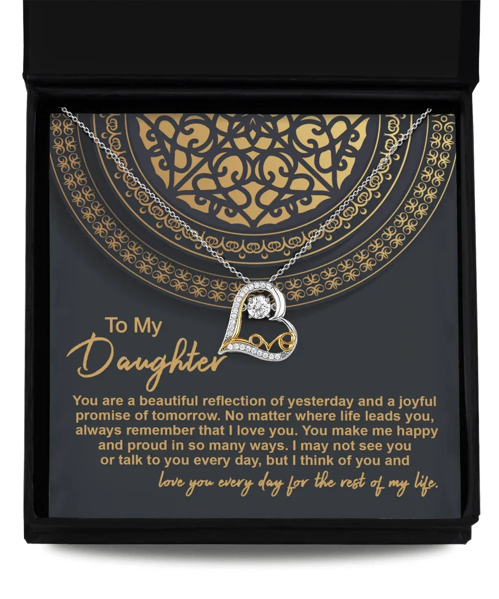 Daughter Birthday, Christmas, Graduation Gift - Beautiful Reflection - Love Dancing Necklace
