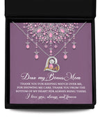 Dear Bonus Mom Thank You for Always Being There Heart Pendant Necklace