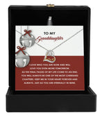 Gift for Granddaughter - To An End - Love Dancing Heart Pendant Necklace
