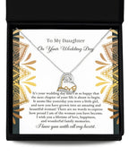 Daughter Wedding Day Gift - A Little Girl - Love Dancing Heart Pendant Necklace