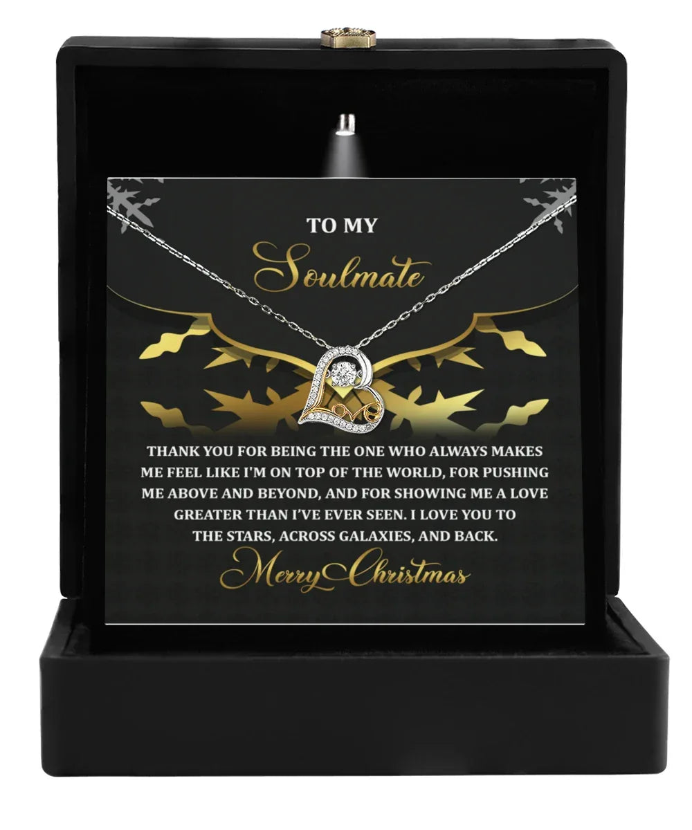 Soulmate Romantic Gift - Top of the World - Love Dancing Heart Pendant Necklace