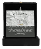 Apology Gift for Girlfriend, Wife, Soulmate - Sorry, With Deep Regret - Love Dancing Heart Pendant Necklace