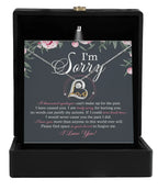 Apology Gift for Girlfriend, Wife, Soulmate - Sorry, World Ever Will - Love Dancing Heart Pendant Necklace