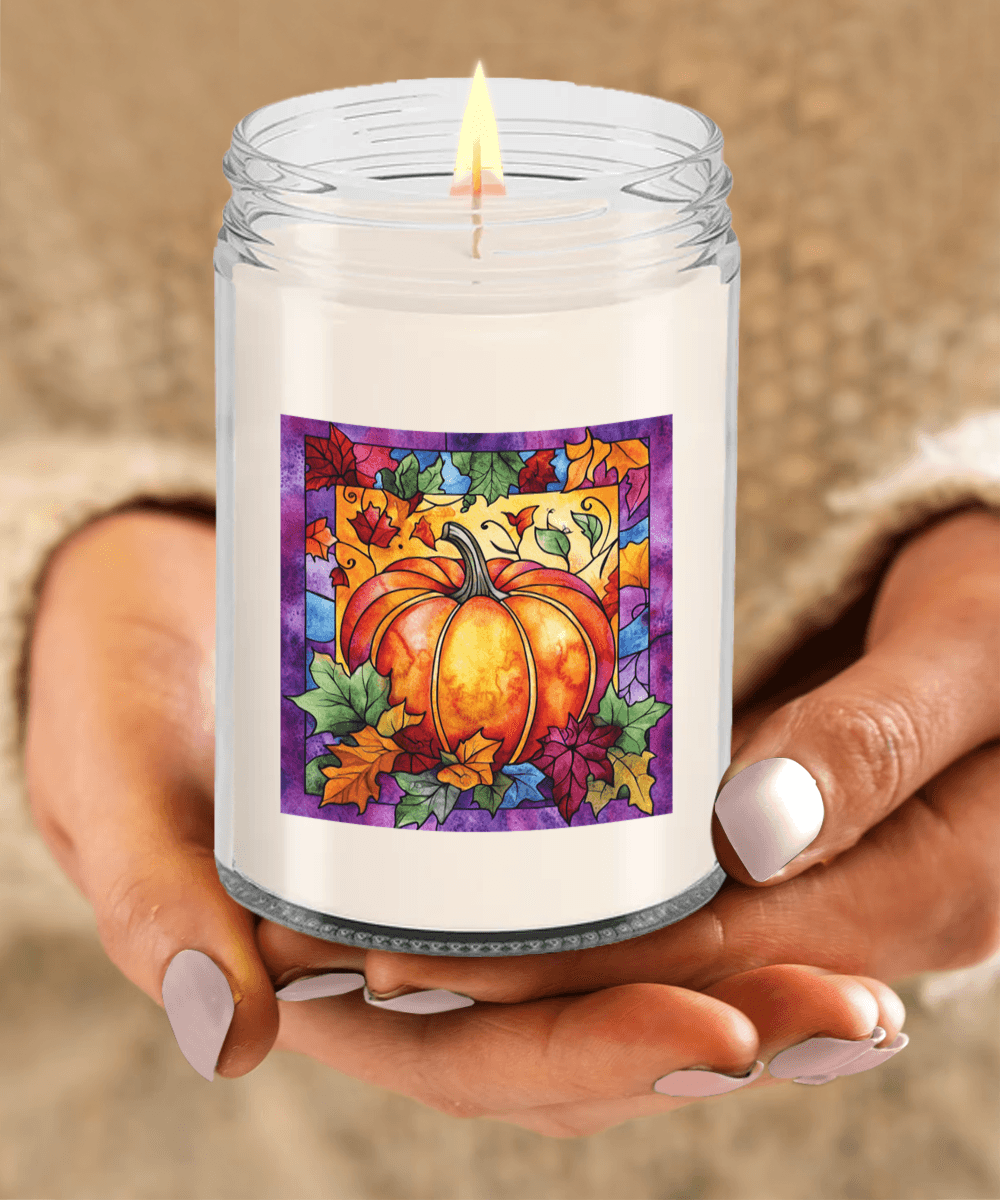 Fall Pumpkin Soy Container Jar Candle Home Decor - Mallard Moon Gift Shop