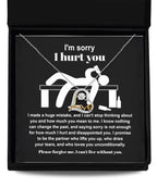 Apology Gift for Girlfriend, Wife, Soulmate - Sorry, Nothing Can Change The Past - Love Dancing Heart Pendant Necklace