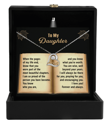 Daughter Birthday, Graduation, Birthday - Beyond Your Years - Love Dancing Heart Pendant Necklace - Mallard Moon Gift Shop