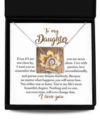 Daughter Birthday, Graduation, Christmas Inspirational Gift - Live With Passion - Love Dancing Heart Pendant Necklace