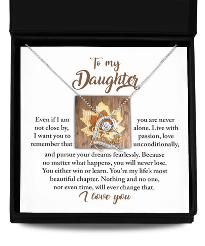 Daughter Birthday, Graduation, Christmas Inspirational Gift  - Live With Passion - Love Dancing Heart Pendant Necklace - Mallard Moon Gift Shop