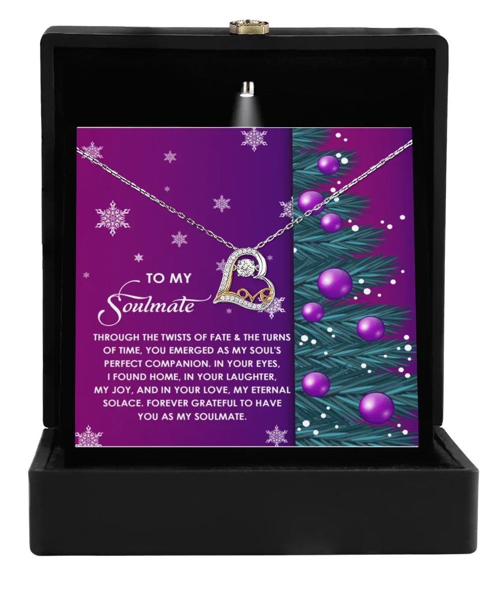 Soulmate Romantic Gift - Perfect Companion - Love Dancing Heart Pendant Necklace