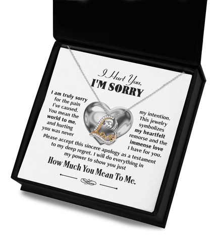 Apology Gift for Girlfriend, Wife, Soulmate - Sorry, Sincere Apology - Love Dancing Heart Pendant Necklace - Mallard Moon Gift Shop