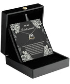 Bridesmaid Wedding Day Gift - The Luckiest Bride - Love Dancing Heart Pendant Necklace