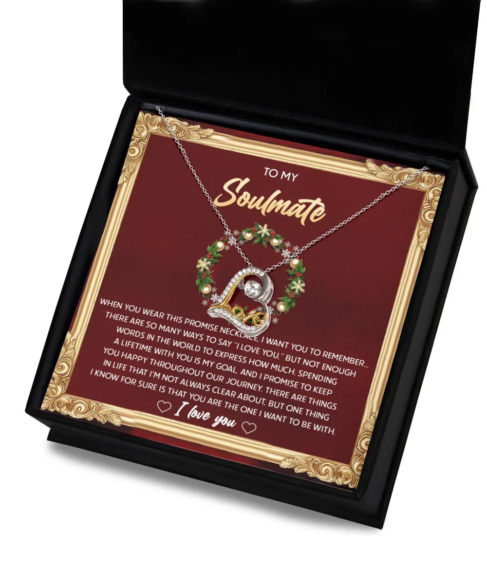 Gift for Soulmate, Girlfriend, Wife - Be With You - Love Dancing Heart Pendant Necklace