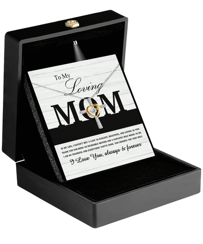To My Loving Mom You are an Incredible Mother and a Fantastic Role Model Cross Pendant Necklace - Mallard Moon Gift Shop