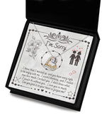 Apology Gift for Girlfriend, Wife, Soulmate - Sorry, I Would Do - Love Dancing Heart Pendant Necklace
