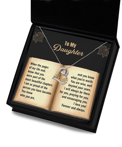 Daughter Birthday, Graduation, Birthday - Beyond Your Years - Love Dancing Heart Pendant Necklace - Mallard Moon Gift Shop