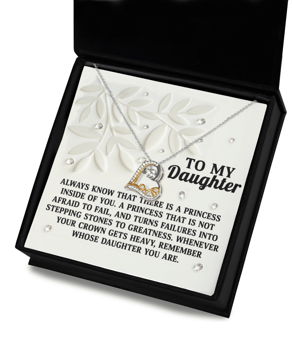 Daughter Birthday, Graduation, Christmas Inspirational Gift  - Inside Of You - Love Dancing Heart Pendant Necklace - Mallard Moon Gift Shop