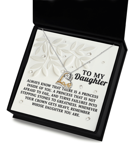 Daughter Birthday, Graduation, Christmas Inspirational Gift  - Inside Of You - Love Dancing Heart Pendant Necklace - Mallard Moon Gift Shop