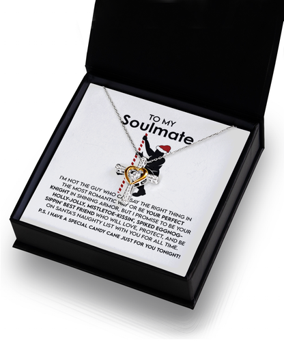 Soulmate, Wife, Girlfriend Romantic Gift - For All Time - Dancing Cross Pendant Necklace - Mallard Moon Gift Shop