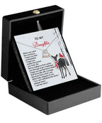 Gift for Daughter - Every Challenge - Love Dancing Heart Pendant Necklace
