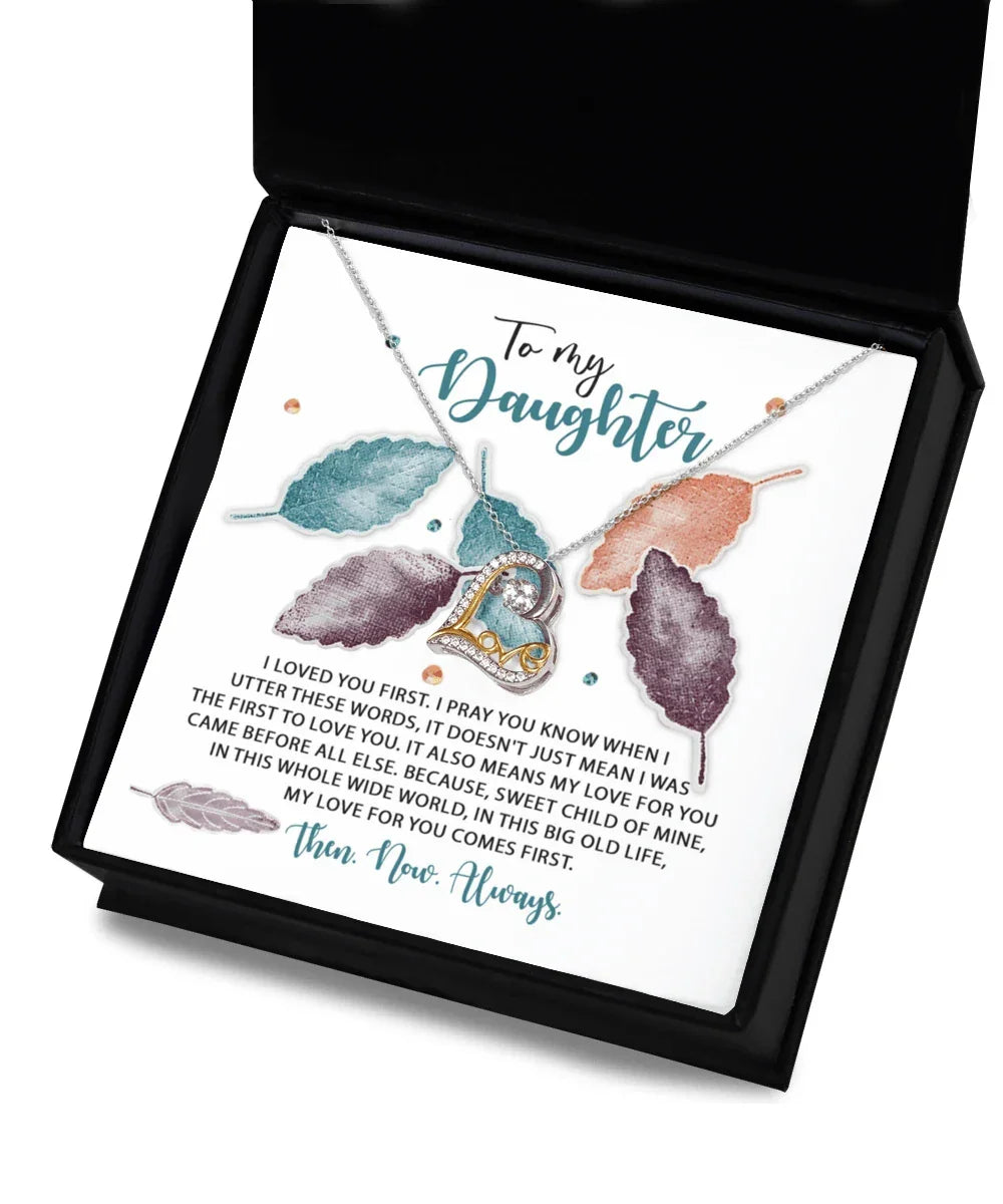 Daughter Birthday, Graduation, Christmas Inspirational Gift - Pray You Know - Love Dancing Heart Pendant Necklace
