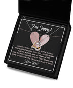 Apology Gift for Girlfriend, Wife, Soulmate - Sorry, Deeply In Love - Love Dancing Heart Pendant Necklace