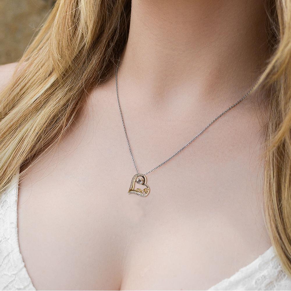Gift for Granddaughter - Brave Hero - Love Dancing Heart Pendant Necklace - Mallard Moon Gift Shop