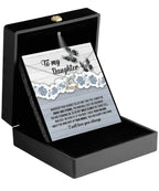 Daughter Wedding Day, Graduation, Birthday Gift - Chase Your Dreams Always Have My Wings - Love Dancing Heart Pendant Necklace