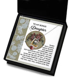 Gift for Bonus Daughter - Gift Of You - Love Dancing Heart Pendant Necklace